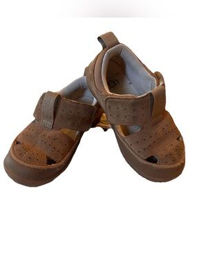 Ugg Moccasin Toddler Boys' Leather Children’s Brown Sz 8 Baby Shoes